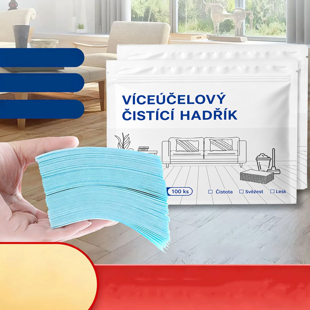🧻Časově omezená sleva 50 %💧🧹Ve vodě rozpustné ubrousky na čištění podlah