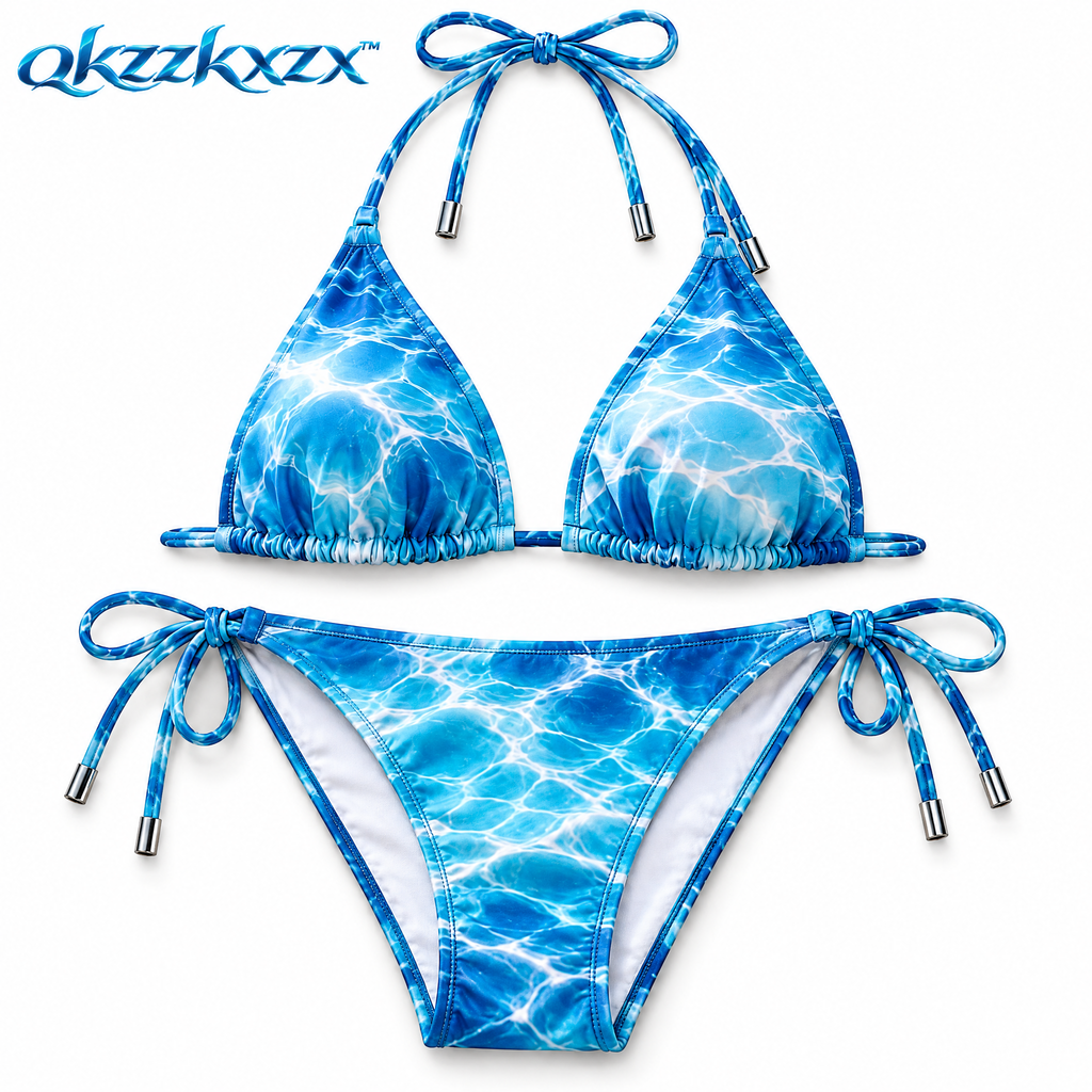 qkzzkxzx™ Performance Swimsuit — White background