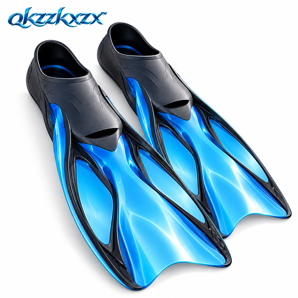 qkzzkxzx™ Swimming & Snorkeling Fins — White background